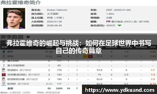 弗拉霍维奇的崛起与挑战：如何在足球世界中书写自己的传奇篇章